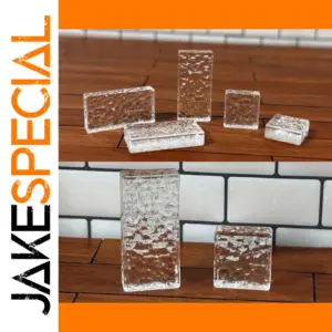 20Pcs Mini Crystal Glass Dollhouse Bricks
