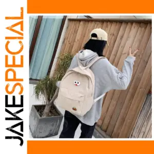 Corduroy School Backpack for Teens and Women