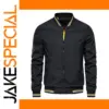 Men's Casual Slim Fit Black Bomber Jacket