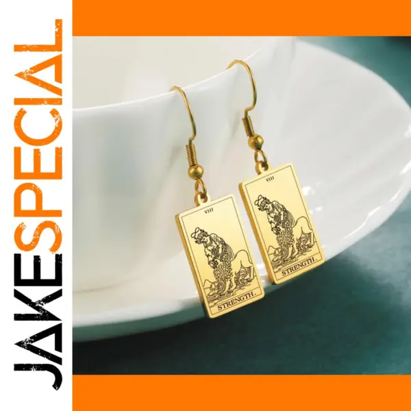 Vintage Major Arcana Tarot Stainless Steel Earrings