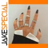 Bohemian Cross Wide Ring Set for Women