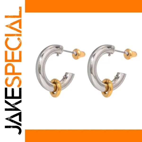 Classic C Shape Small Hoop Earrings for Women