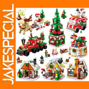 Christmas Elk Deer Santa Claus Building Blocks Set