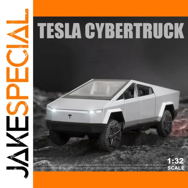 1:32 Tesla Cybertruck Diecast Model with Lights