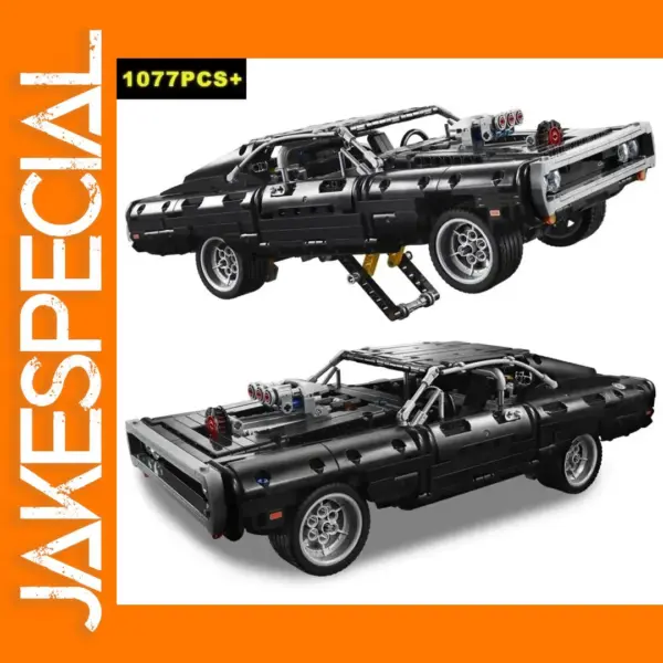1077PCS Dodge Charger Racing Car Building Set
