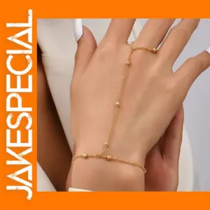 Stainless Steel Beaded Chain Bracelet for Women