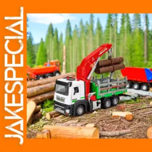 1:32 Diecast Timber Transportation Crane Car