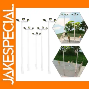 5pcs 3-LED 13cm Bright White HO Scale Lights