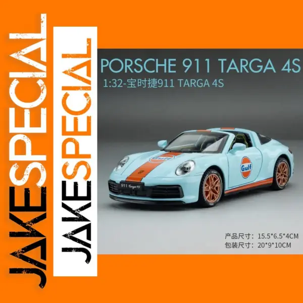 1:32 Porsche 911 Targa Diecast Model Car