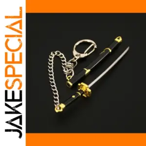 Roronoa Zoro Mini Keychain 9cm Metal Sword