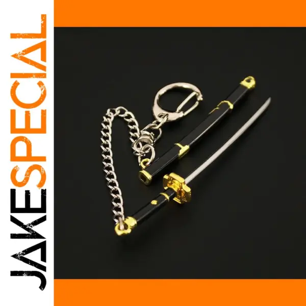 Roronoa Zoro Mini Keychain 9cm Metal Sword
