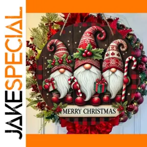 Christmas Dwarf Wooden Wall Logo Decor