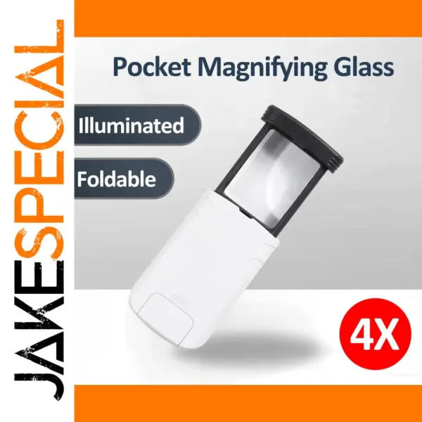 4X Foldable LED Pocket Magnifier for Reading