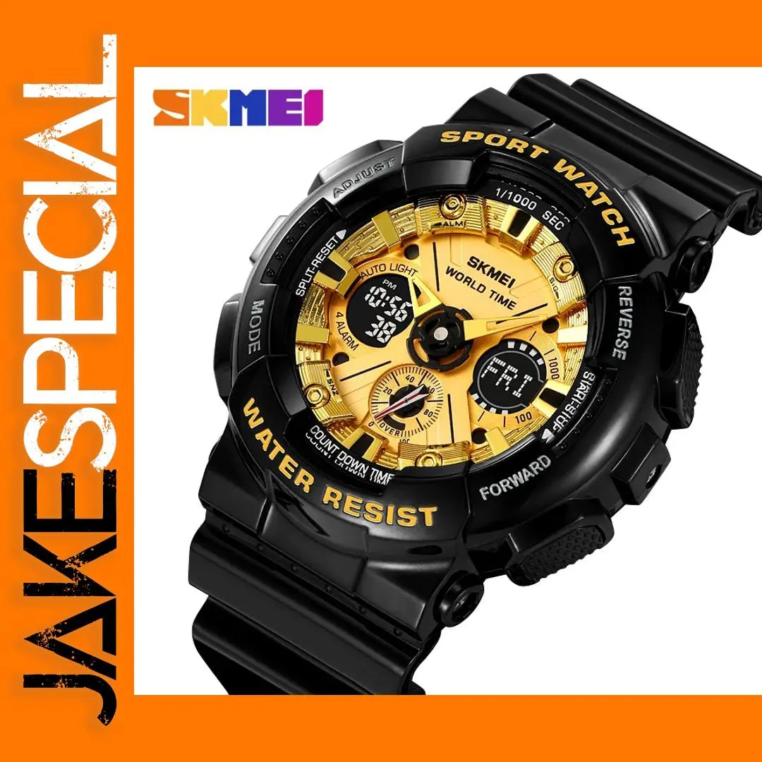 Dual Display Waterproof Sport Watch for Men 1 Dual Display Waterproof Sport Watch for Men