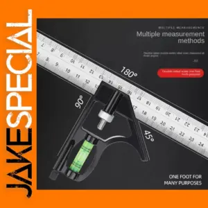 Adjustable Right Angle Ruler with Bubble Level