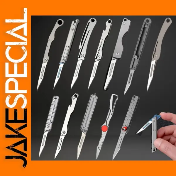 Titanium Alloy Folding Knife with 10 Blades