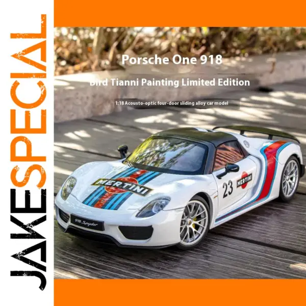 1:18 Porsche 918 Martini Diecast Car Model