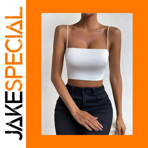 Chic Solid Spaghetti Strap Cami Top