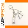 Hair Stylist Keychain with Scissors and Dryer