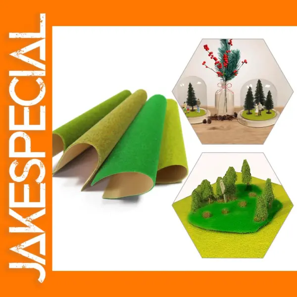 2pcs 17x17cm Artificial Grass Mat for DIY