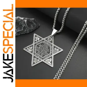 Stainless Steel Hexagram Necklace for Protection