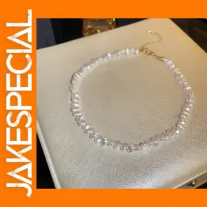 Vintage Pearl Choker Necklace with Zinc Alloy Chain