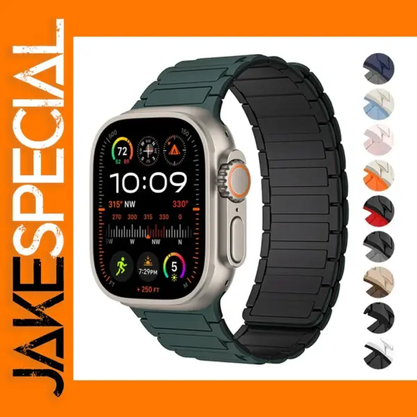 Silicone Magnetic Strap for Apple Watch 49mm 45mm