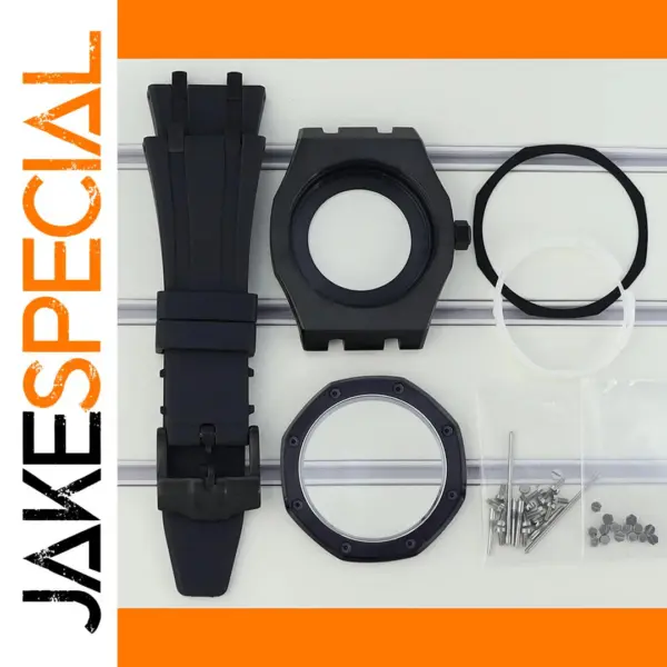 41mm Black PVD Men's Watch Case for Seiko