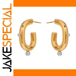 Exaggerated C Shaped Stainless Steel Earrings