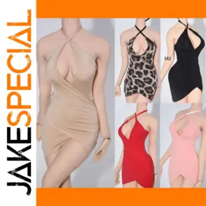 1/6 Female Ice Silk Dress for Action Figures