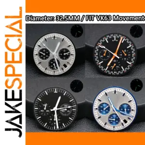Green Luminous Dial Hands for VK63 Watch Model