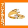 Asymmetric Pentagram Zirconia Ring for Women
