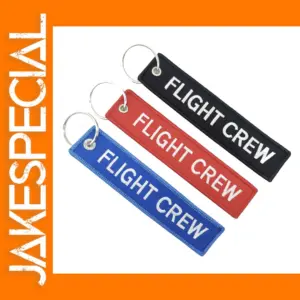 3PC Flight Crew Embroidered Keychains Set