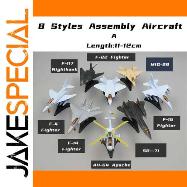 Airplane Assembly Model Set of 8 Mini Toys
