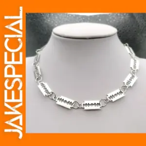 Razor Blade Choker Necklace for Edgy Style