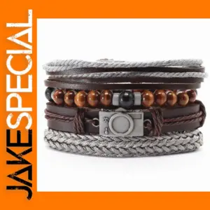 Vintage Leather Beads Wrap Bracelet for All