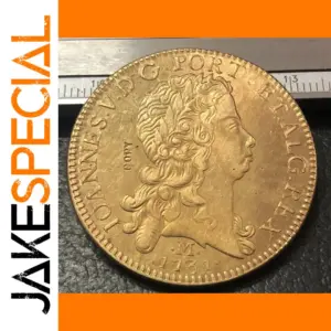 22K Gold Replica Coin - 1731 Brazil 12800 Reis
