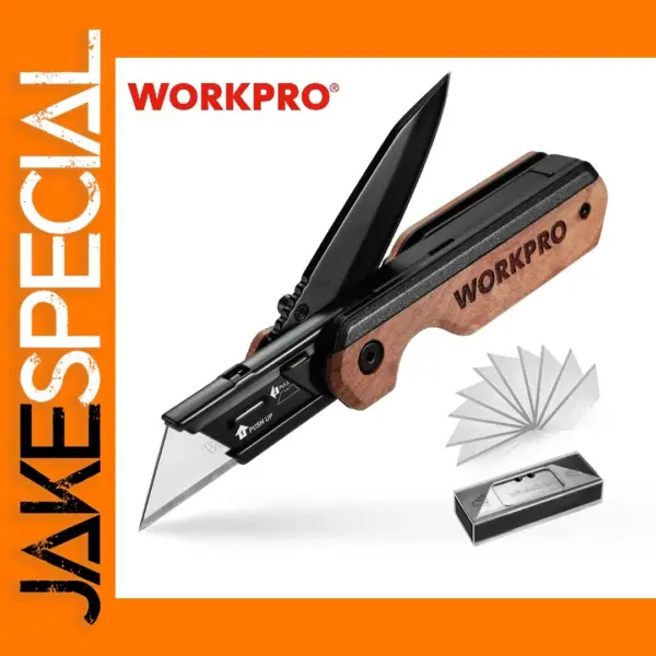 WORKPRO Multifunction Folding Utility Knife with 10 Blades