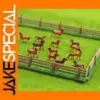 60pcs N Scale 1:160 Painted Farm Animals