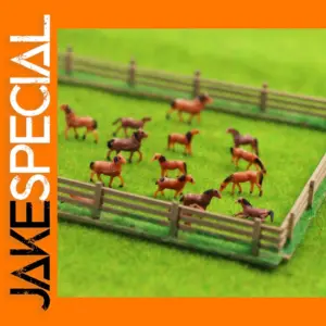 60pcs N Scale 1:160 Painted Farm Animals