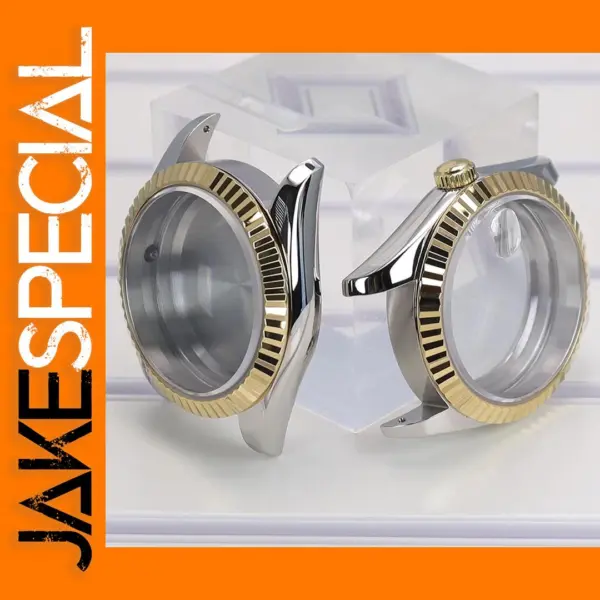 Gold Watch Case with Sapphire Glass 36mm 40mm