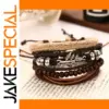 Vintage Multilayer Adjustable Leaf Leather Bracelet
