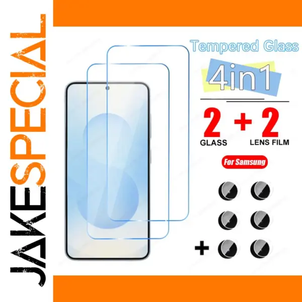 4in1 Tempered Glass Screen Protector for Samsung