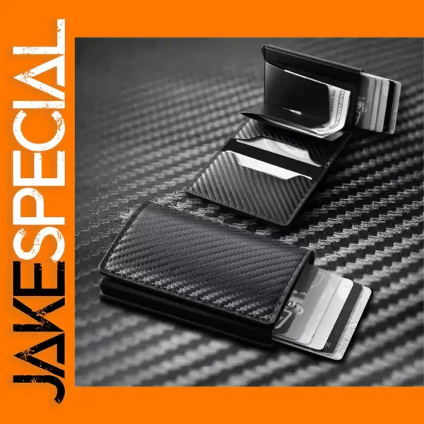 Minimalist RFID Blocking Men's Wallet in Black