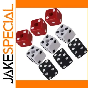 White Plastic Dice Guitar Control Knob Set of 3