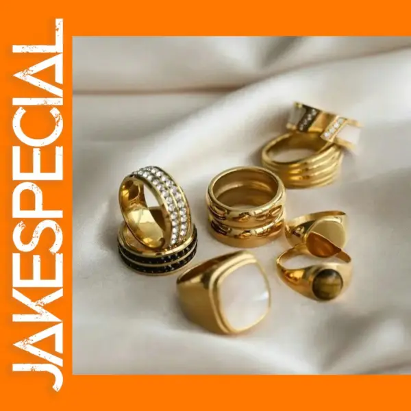 Stainless Steel Geometric Rings for Women