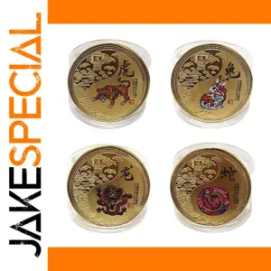 Gold Plated Animal Coin Replica Collectible Set