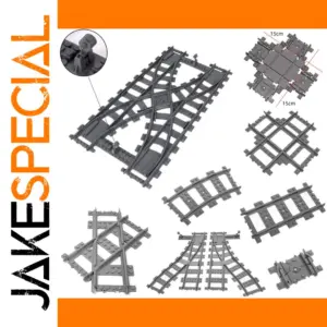 LEGO-Compatible MOC Railway Cross Track Set