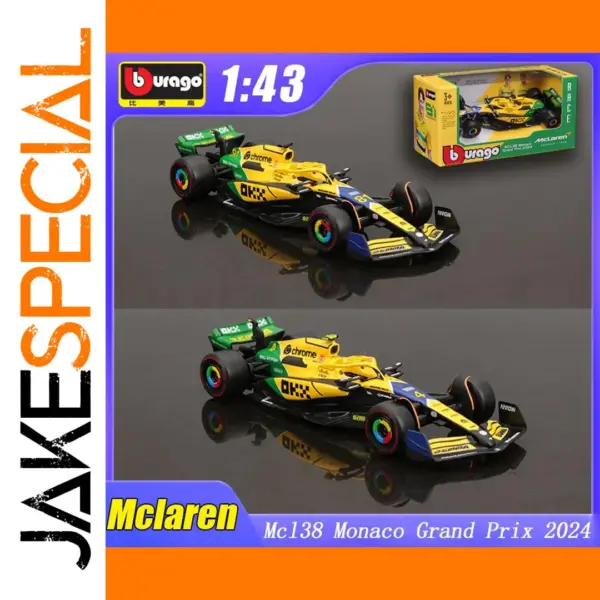 1:43 Bburago McLaren Mcl38 Monaco GP Diecast Model