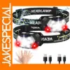 2000LM USB C Rechargeable 9 LED Headlamp